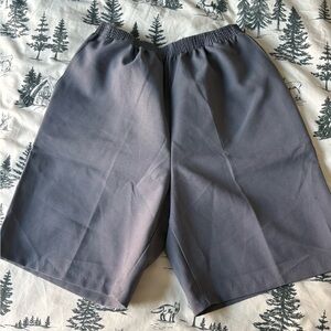 Men's Athletic Elastic-Waist Gray Performance Shorts